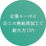 企業ニーズに応じた熱処理加工で耐久力UP!